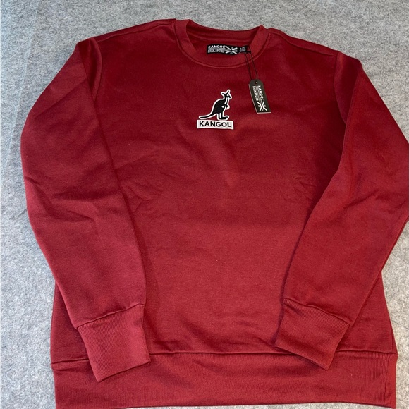 Kangol Other - Kangol Red Crewneck Sweater with Ribbed Cuffs